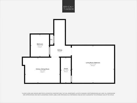 A black and white image of a floor plan for a home with labeled rooms.